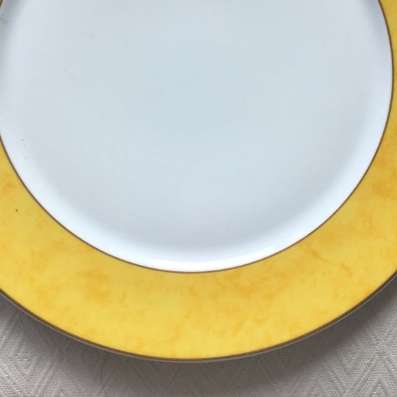 Limoges Haviland Safran charger dinner plate yellow white large dish